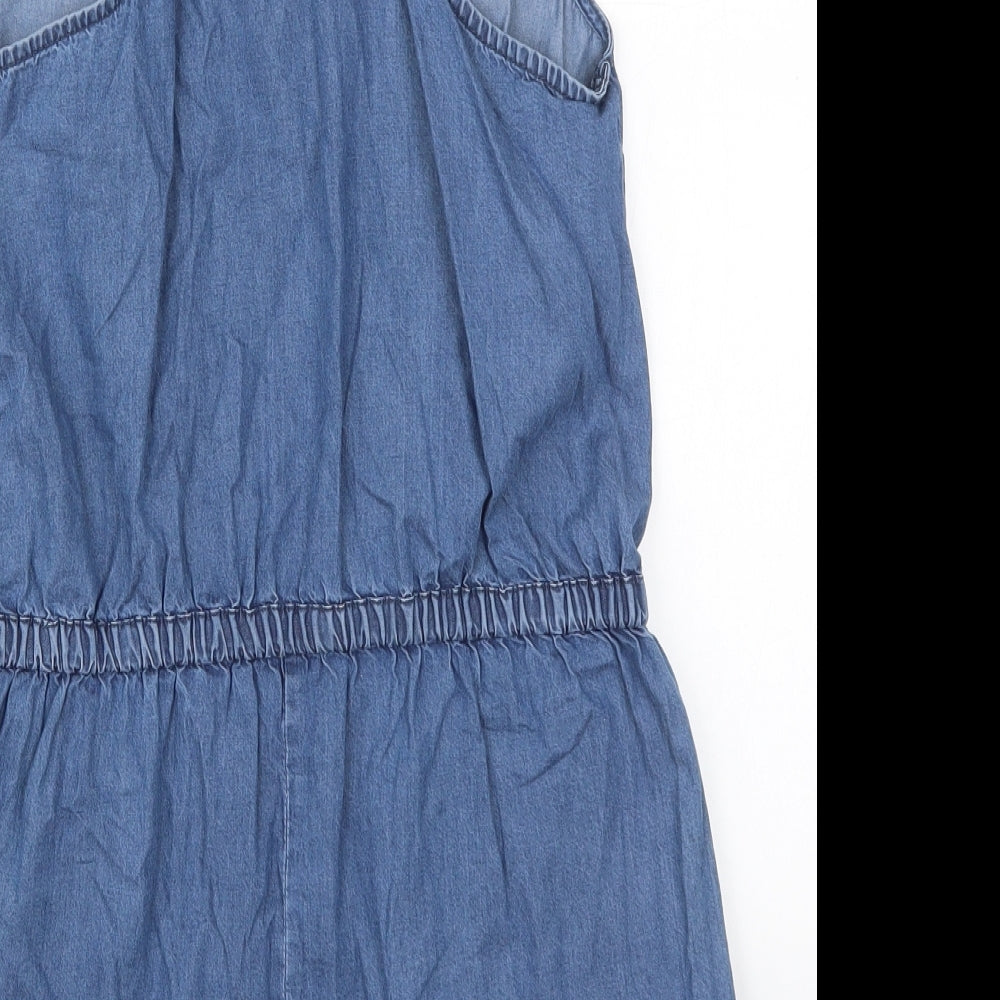 Rock & Rags Womens Blue Cotton Playsuit One-Piece Size S Pullover