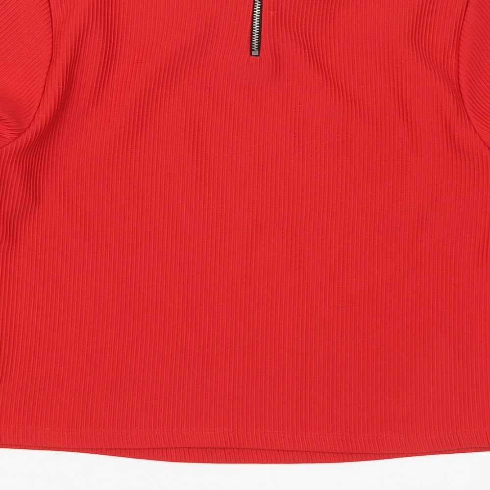 Marks & Spencer Womens Red Polyester Pullover Sweatshirt Size 12 Pullover