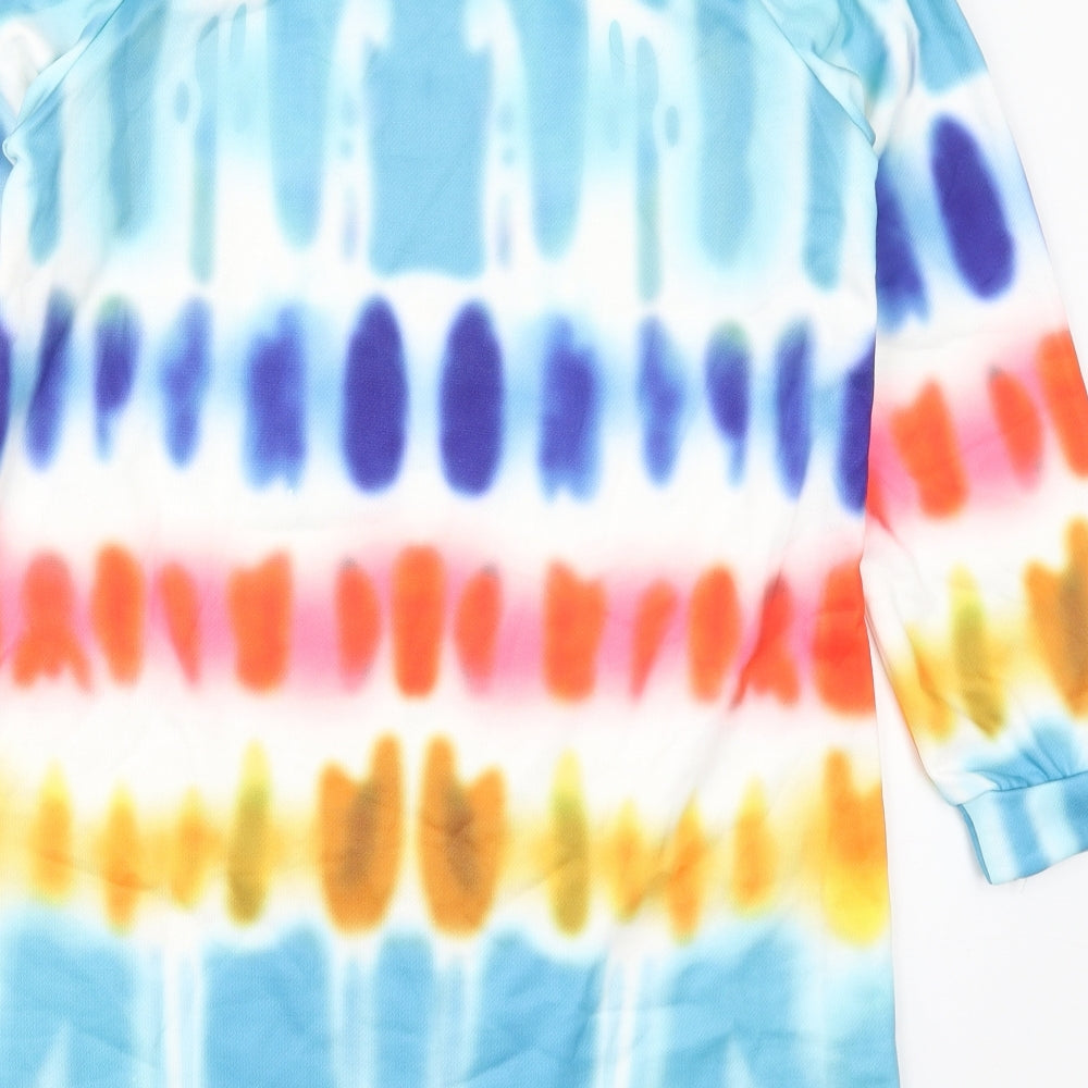 Preworn Womens Multicoloured Geometric Polyester Pullover Sweatshirt Size M Pullover - Abstract