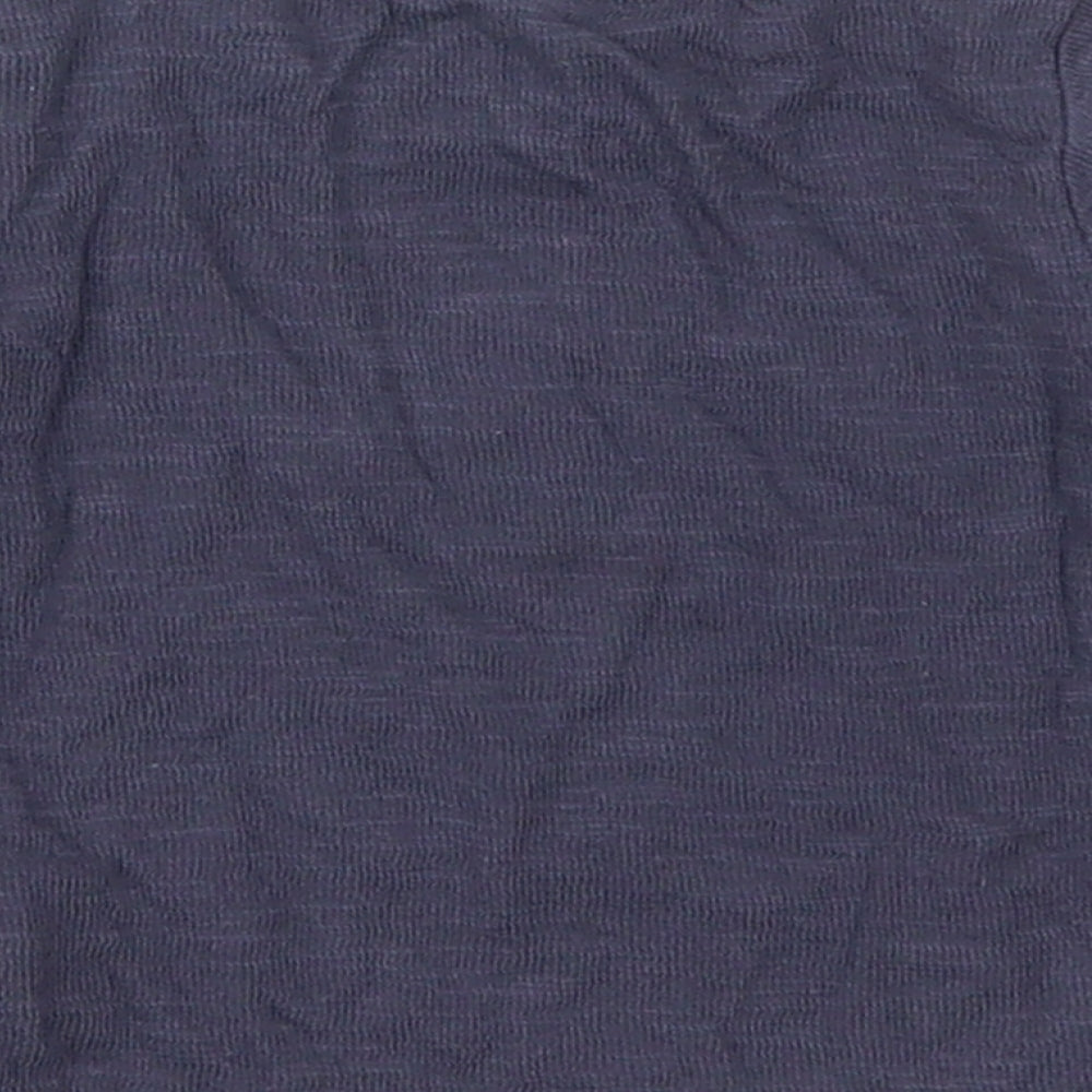 Fred & Flo Boys Blue Cotton Basic T-Shirt Size 6-9 Months Crew Neck Pullover - Little But Amazing