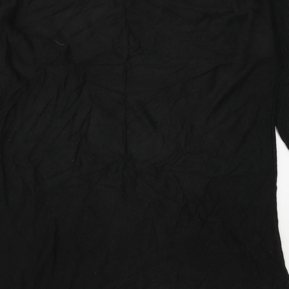 Papaya Womens Black Round Neck Acrylic Pullover Jumper Size 10