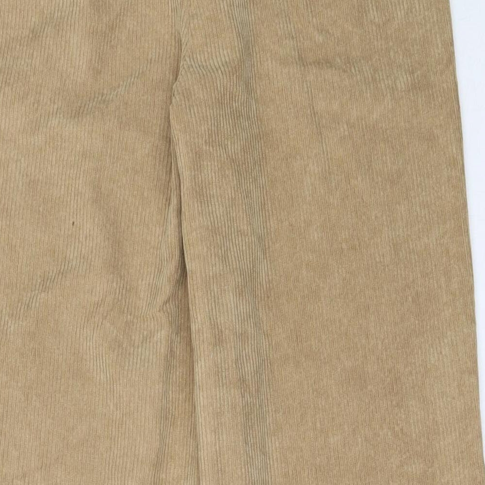 SheIn Womens Beige Polyester Trousers Size XS L28 in Regular