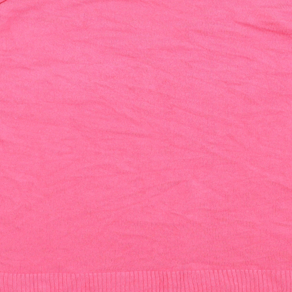 F&F Womens Pink Acrylic Pullover Sweatshirt Size 12 Pullover