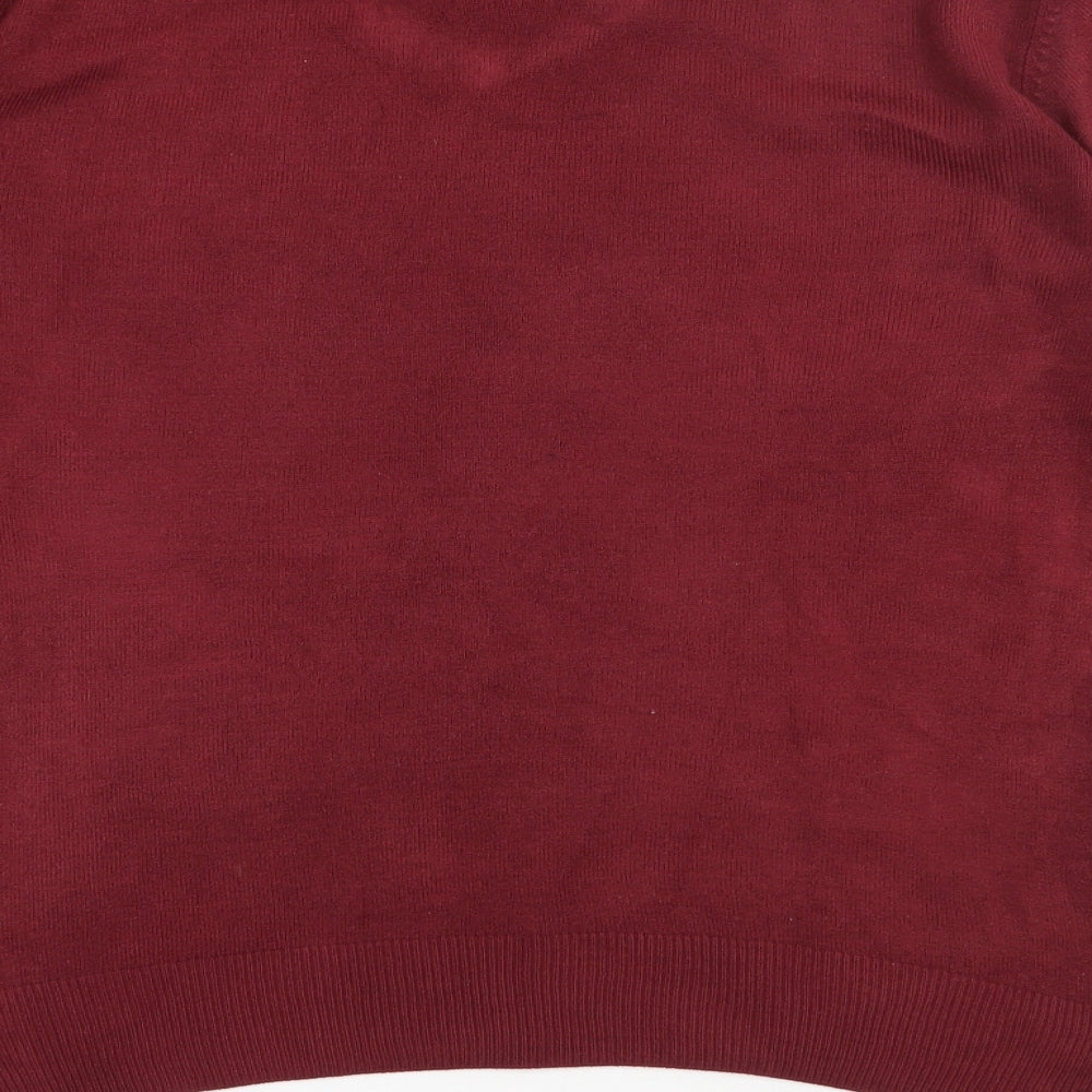 Kensington Mens Red Acrylic Pullover Sweatshirt Size M