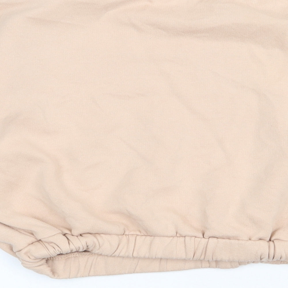 Matalan Girls Beige Polyester Pullover Sweatshirt Size 13 Years Pullover - Just be you, cropped