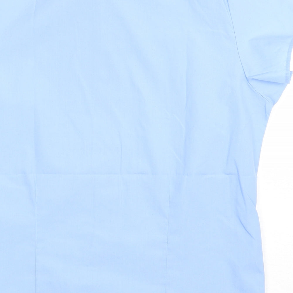 Marks & Spencer Boys Blue Cotton Basic Button-Up Size 14 Years Collared Button - school Wear