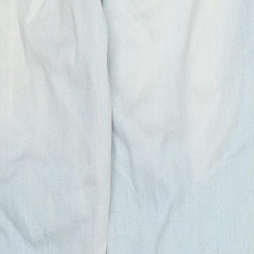 Papaya Womens Blue Cotton Skinny Jeans Size 10 L31 in Regular Button
