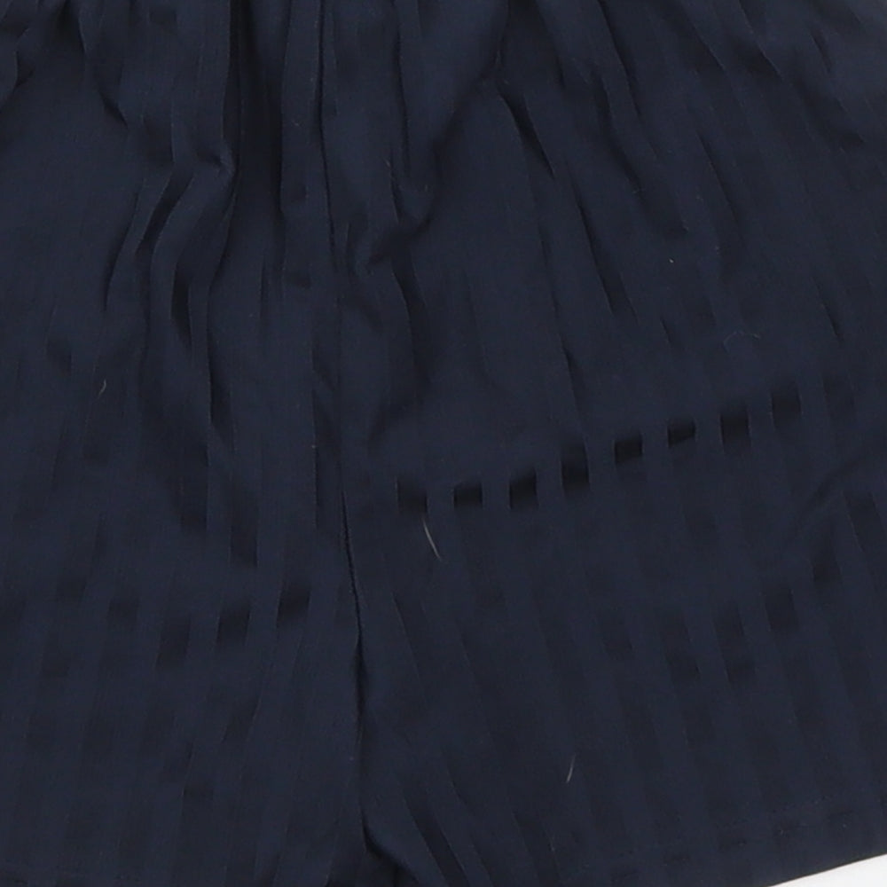 TU Boys Blue Striped Polyester Sweat Shorts Size 7 Years Regular