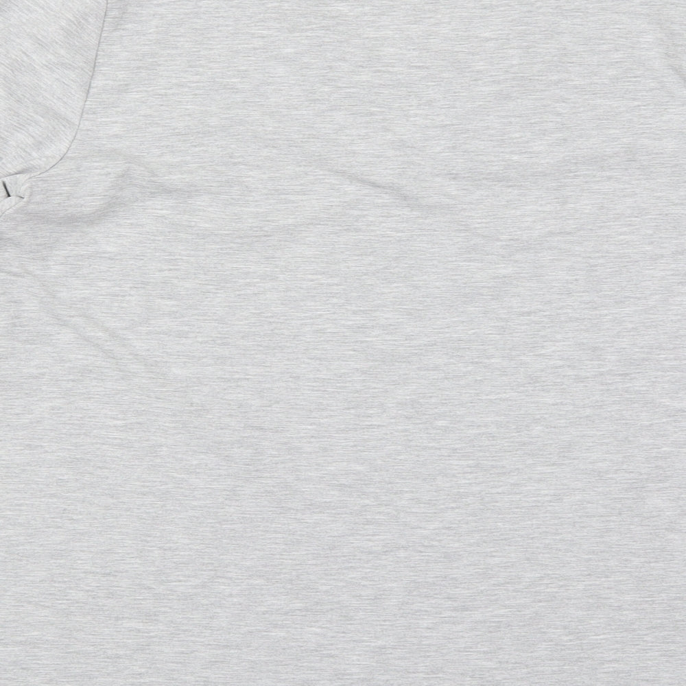 Savida Womens Grey Viscose Basic T-Shirt Size L V-Neck