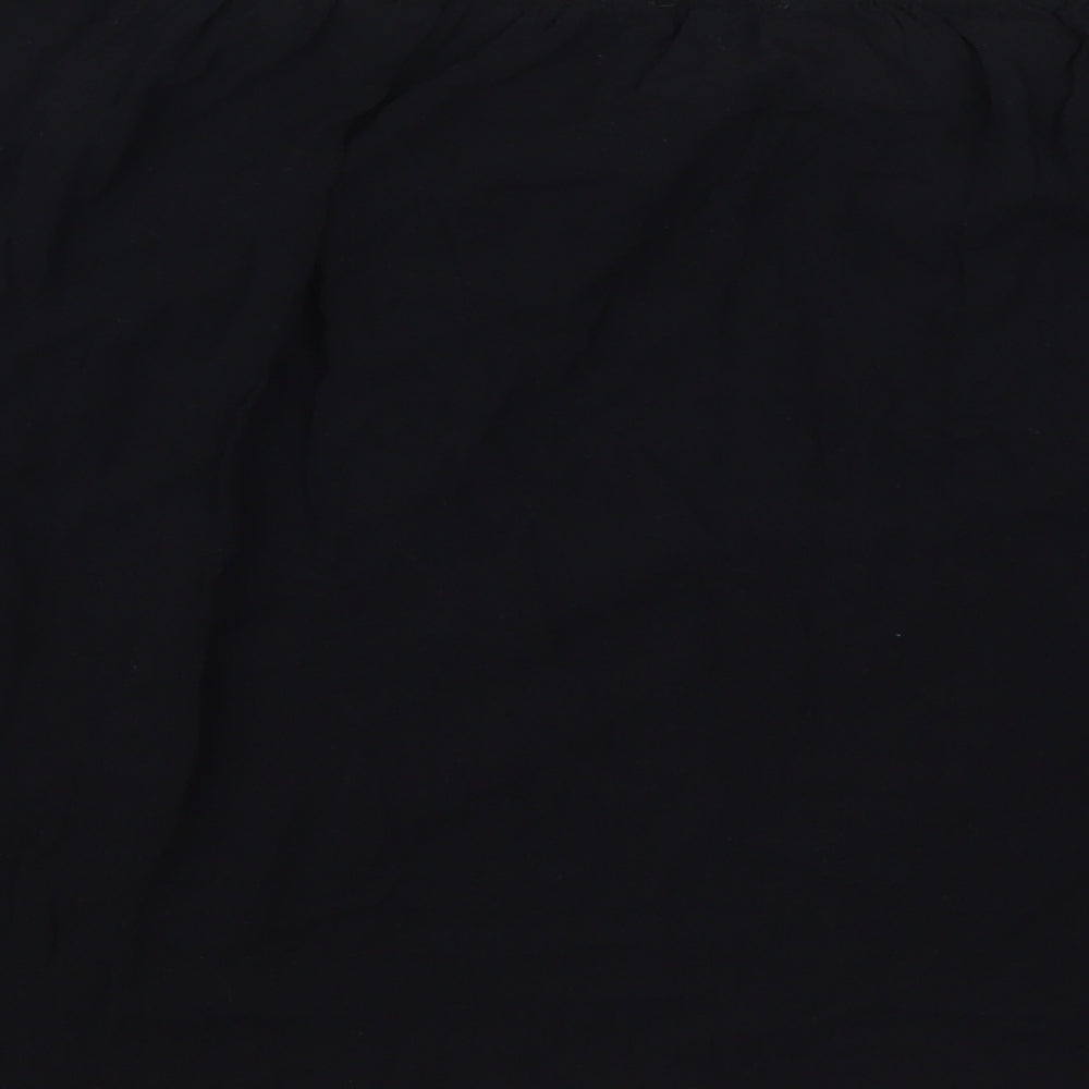 Select Womens Black Viscose Basic Blouse Size 16 Off the Shoulder