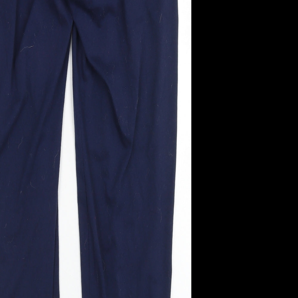 Howiton Womens Blue Cotton Jogger Trousers Size S L25 in Regular Drawstring