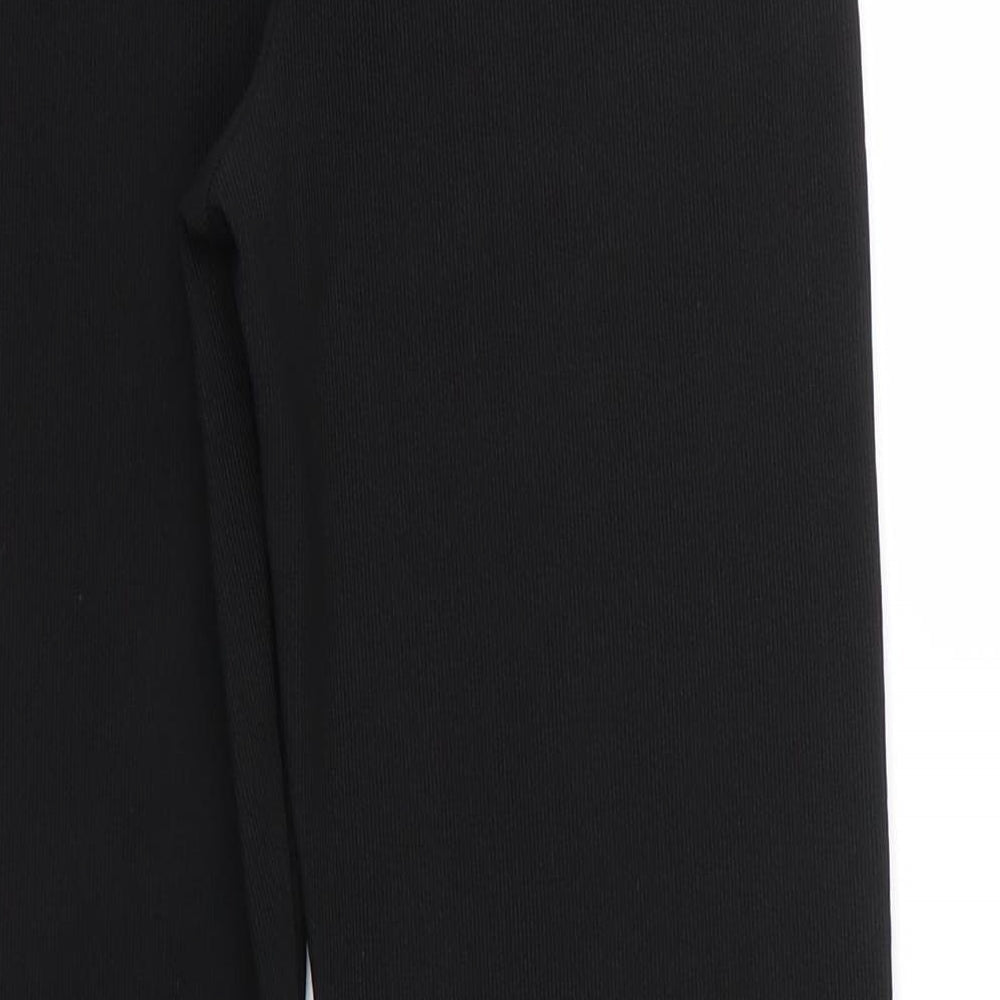 XE Womens Black Polyester Trousers Size 10 L28 in Regular