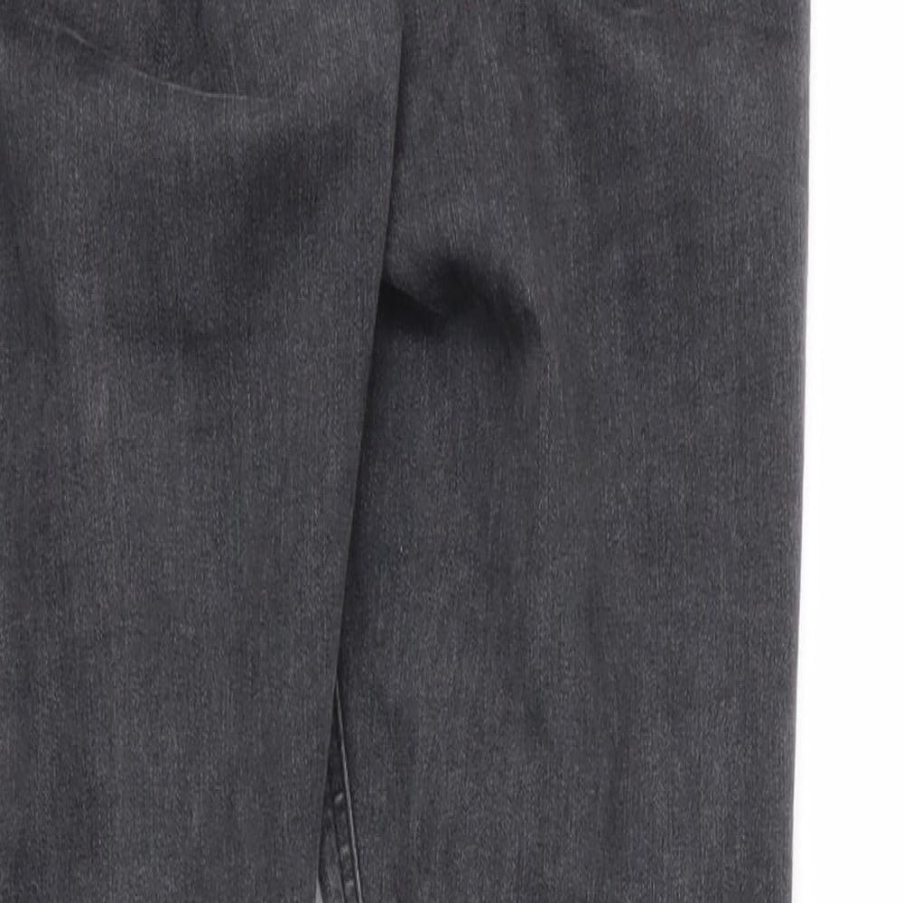 Topshop Womens Grey Cotton Skinny Jeans Size 28 in L28 in Regular Zip