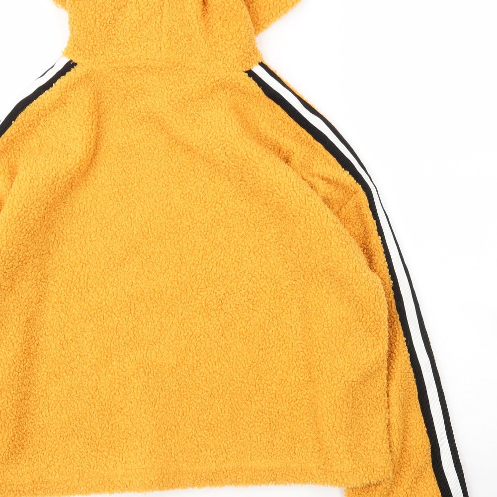 New Look Girls Yellow Polyester Pullover Hoodie Size 12 Years