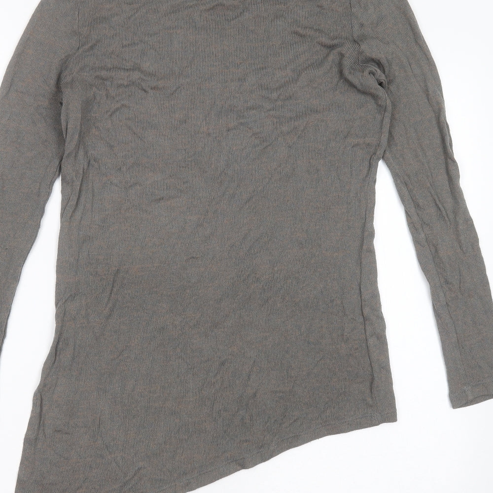 River Island Womens Green Round Neck Viscose Pullover Jumper Size 10
