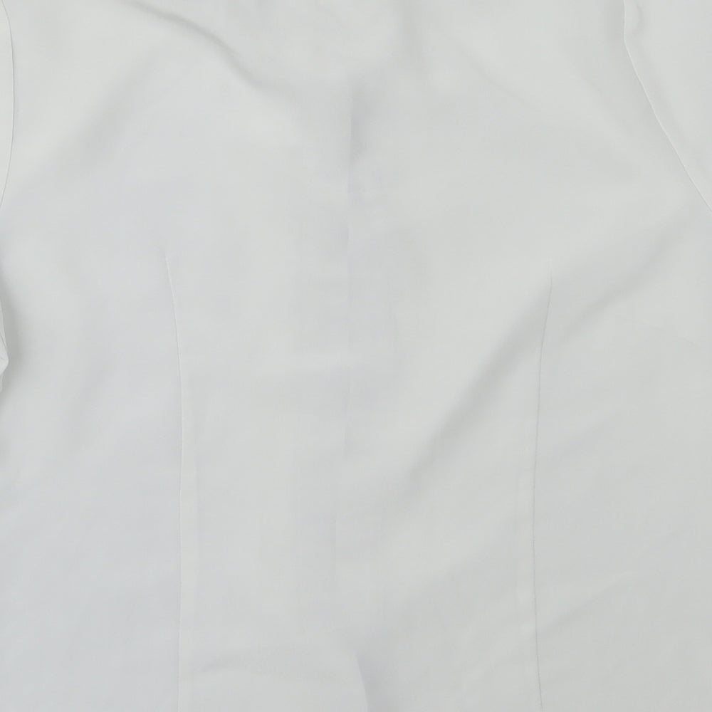 BHS Womens Grey Polyester Basic Button-Up Size 12 Collared
