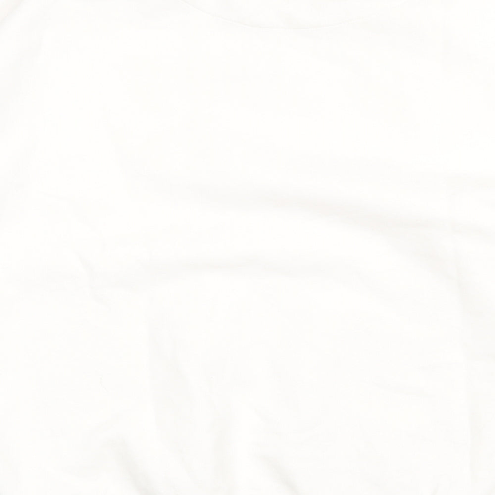 F&F Womens White Cotton Pullover Sweatshirt Size 8 Pullover - merci