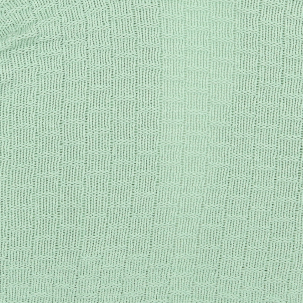 Marble Womens Green V-Neck Acrylic Cardigan Jumper Size 4