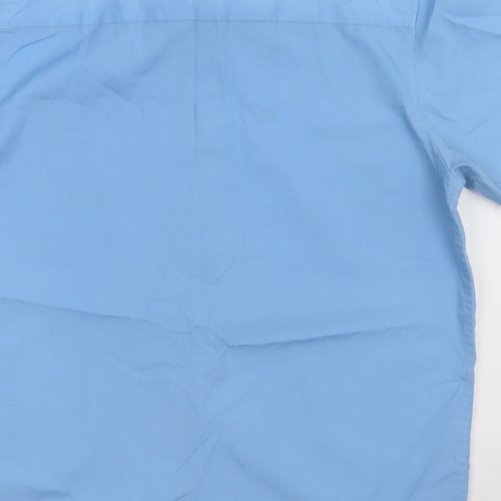 Next Boys Blue Polyester Basic Button-Up Size 12 Years Collared Button - school Wear