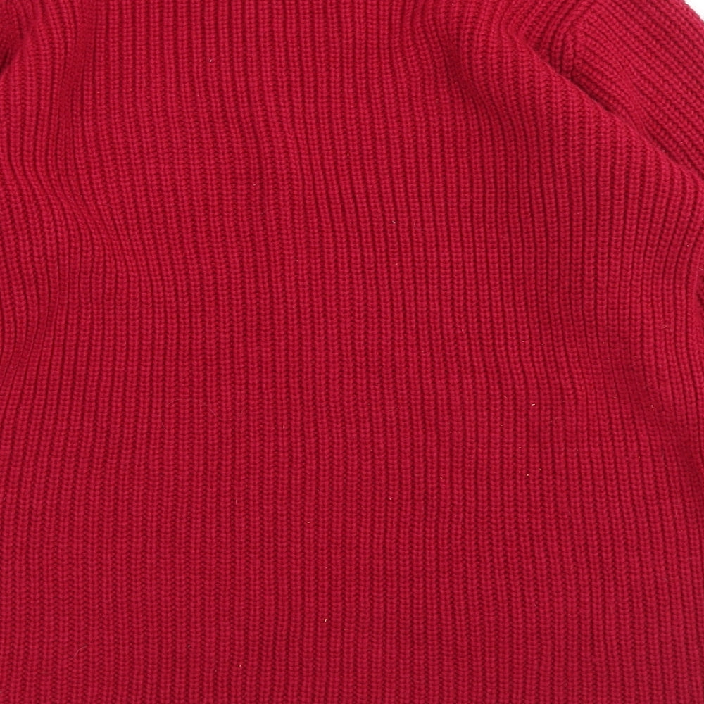 Damart Womens Purple Mock Neck Acrylic Pullover Jumper Size 14
