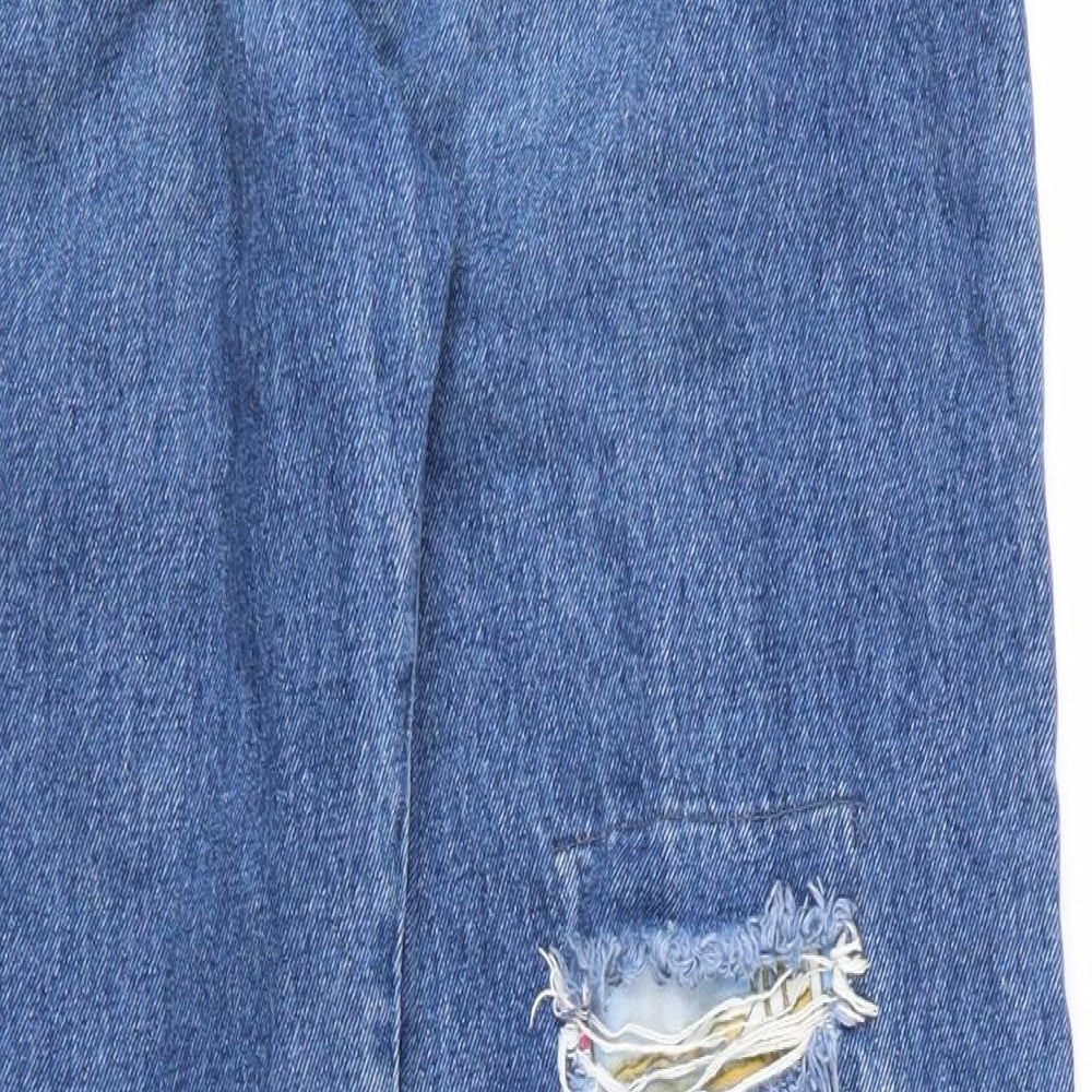 Europa Womens Blue Cotton Mom Jeans Size 28 in L28 in Regular Zip