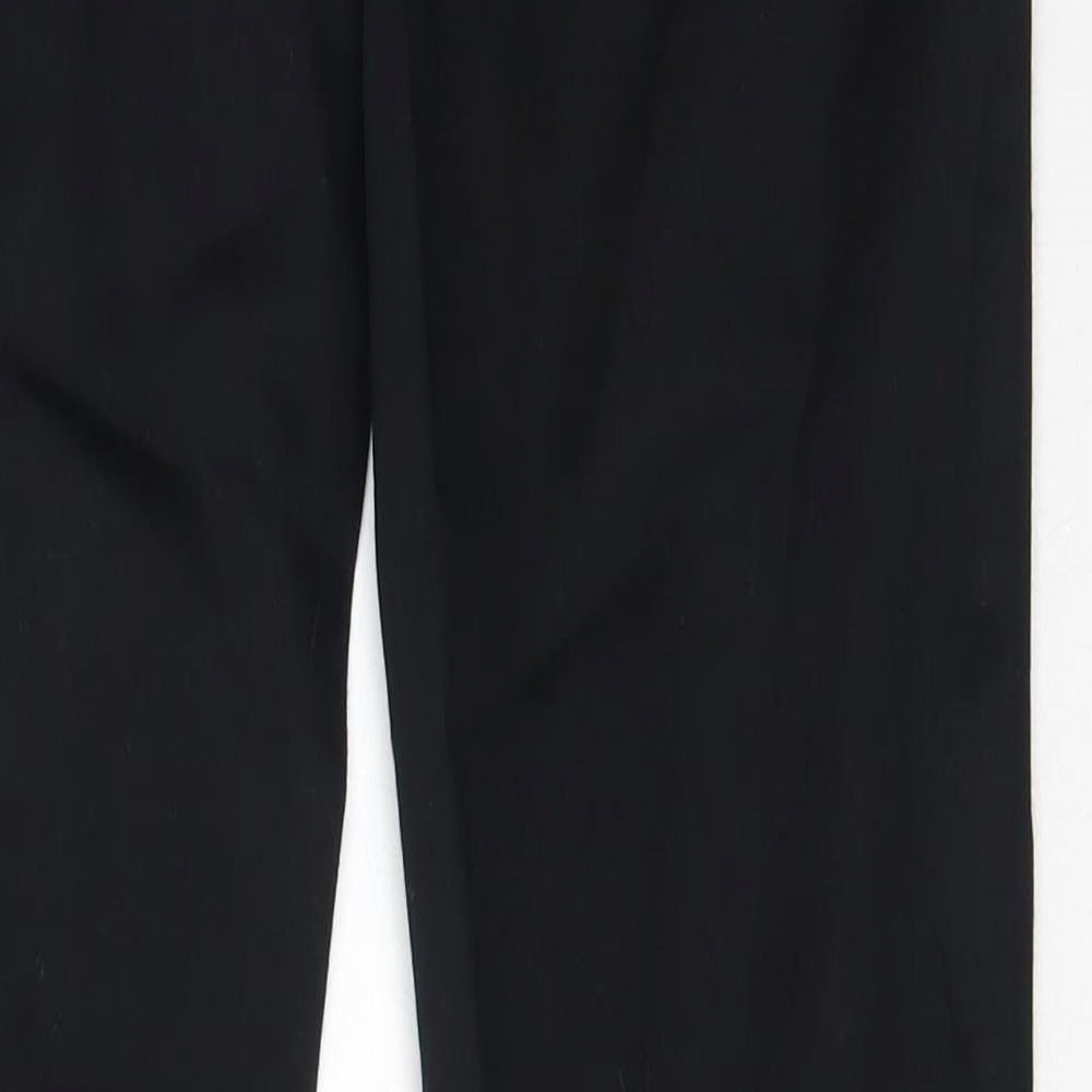MNG Womens Black Polyester Trousers Size 40 L32.5 in Regular