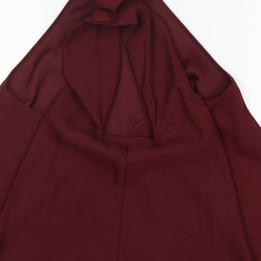 ASOS Womens Purple Polyester Basic Blouse Size 10 Round Neck