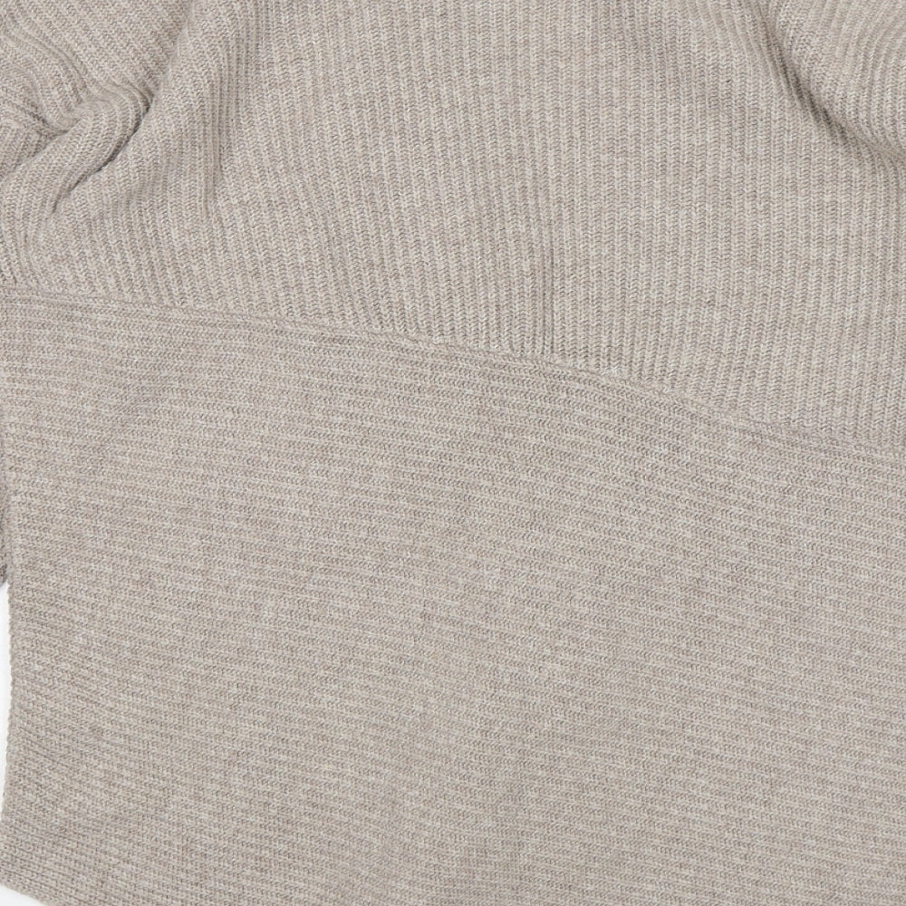Espirit Womens Beige Round Neck Polyamide Pullover Jumper Size M