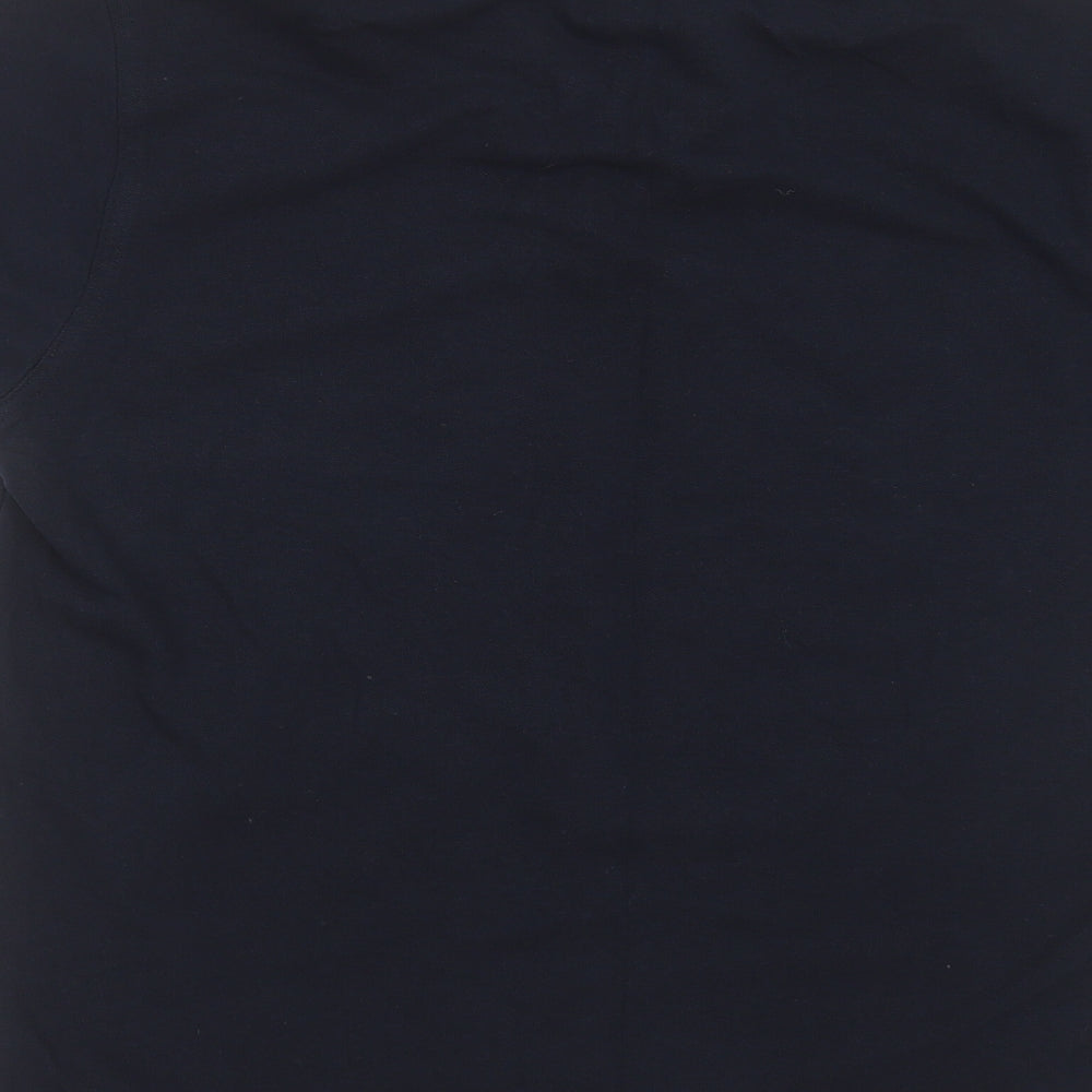 Printer Activewear Mens Blue Cotton Polo Size L Collared