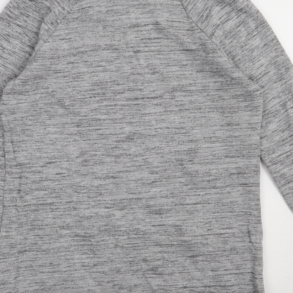 NEXT Womens Grey Polyester Jumper Dress Size 12 Roll Neck Pullover