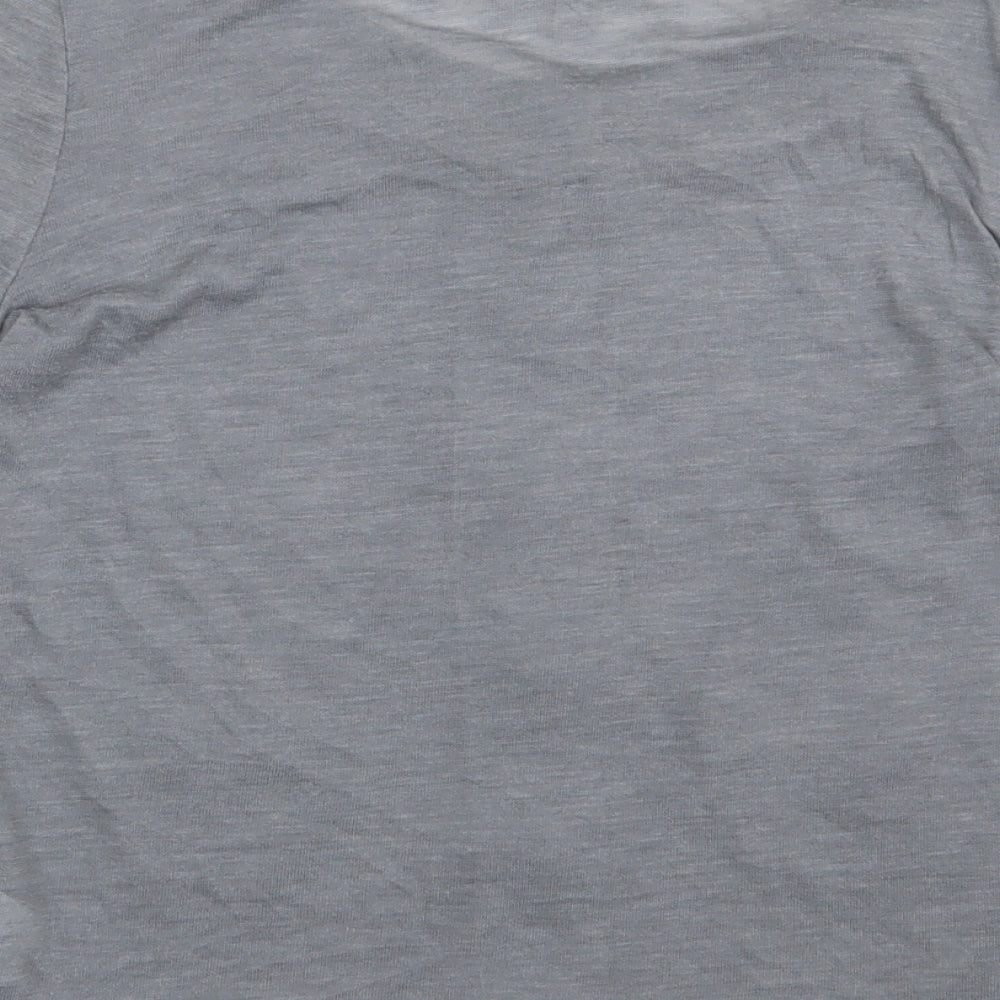 NEXT Womens Grey V-Neck Polyester Cardigan Jumper Size 8
