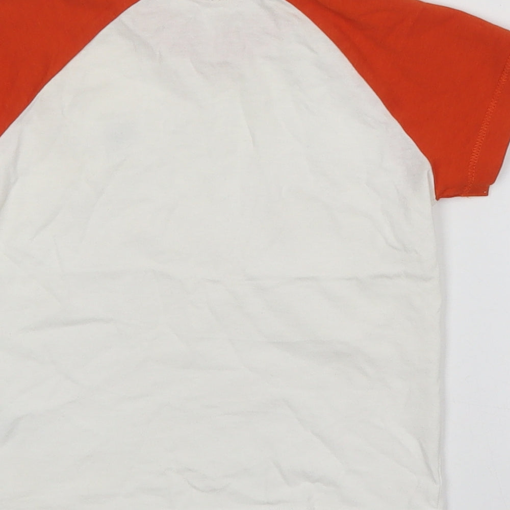 Matalan Boys White Cotton Basic T-Shirt Size 12-18 Months Round Neck Pullover
