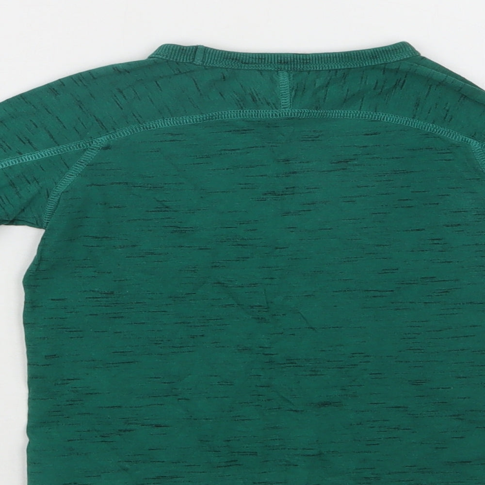 NEXT Girls Green Cotton Basic Blouse Size 2-3 Years Crew Neck