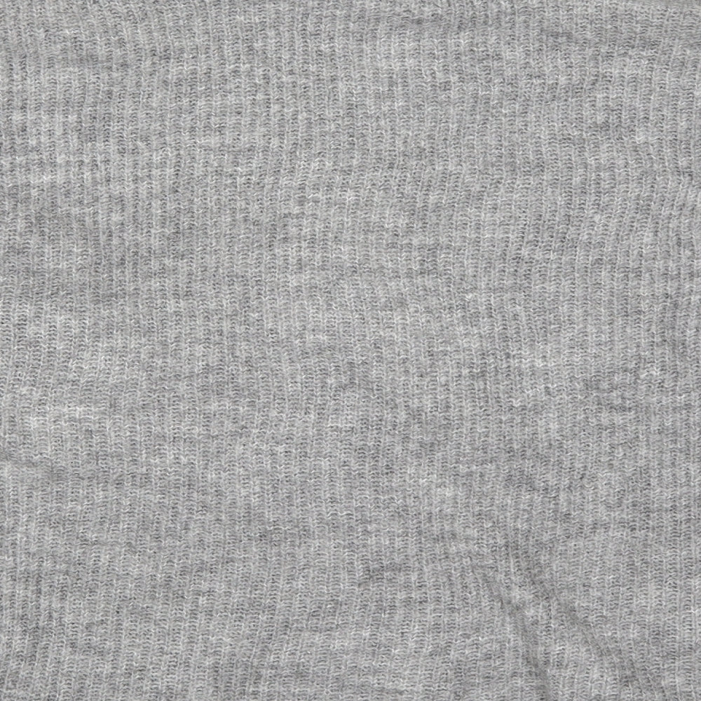 H&M Womens Grey Roll Neck Acrylic Pullover Jumper Size L