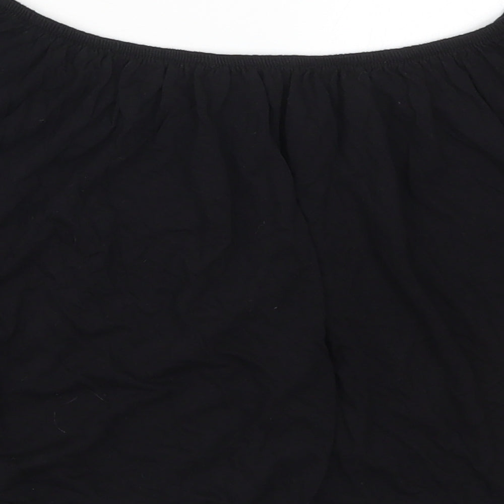 Atmosphere Womens Black Viscose Basic T-Shirt Size 6 Round Neck