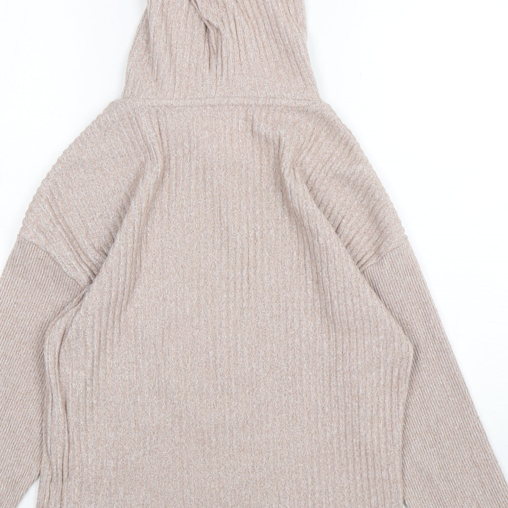 F&F Womens Beige Polyester Pullover Hoodie Size XS