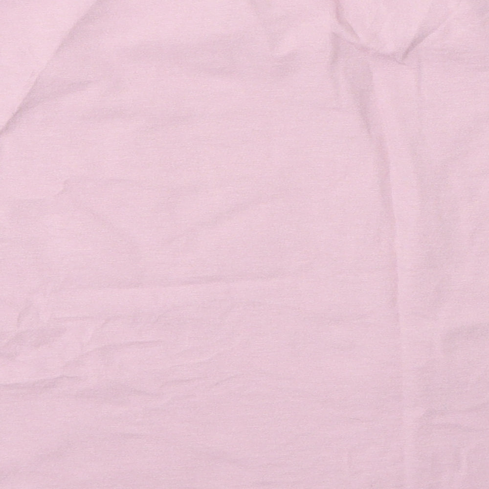 George Girls Purple Cotton Basic T-Shirt Size 12 Years Round Neck