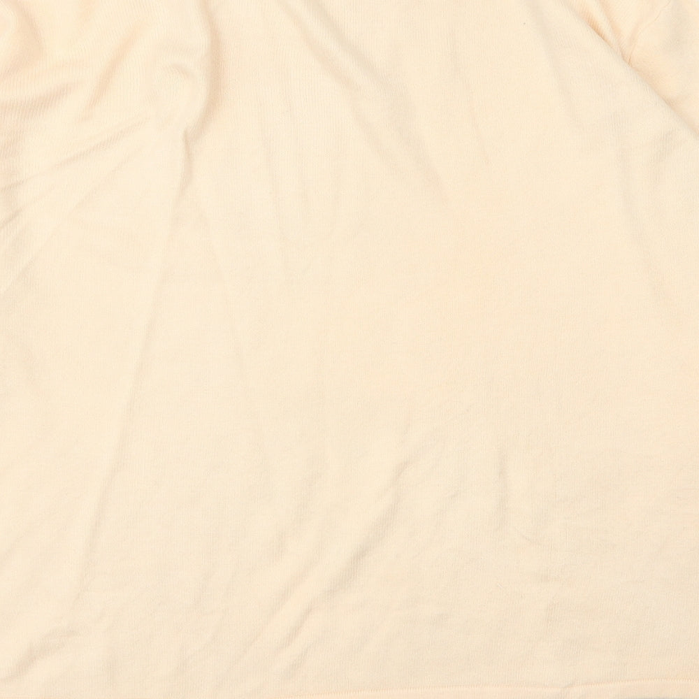 Bonmarché Womens Orange V-Neck Acrylic Pullover Jumper Size XL