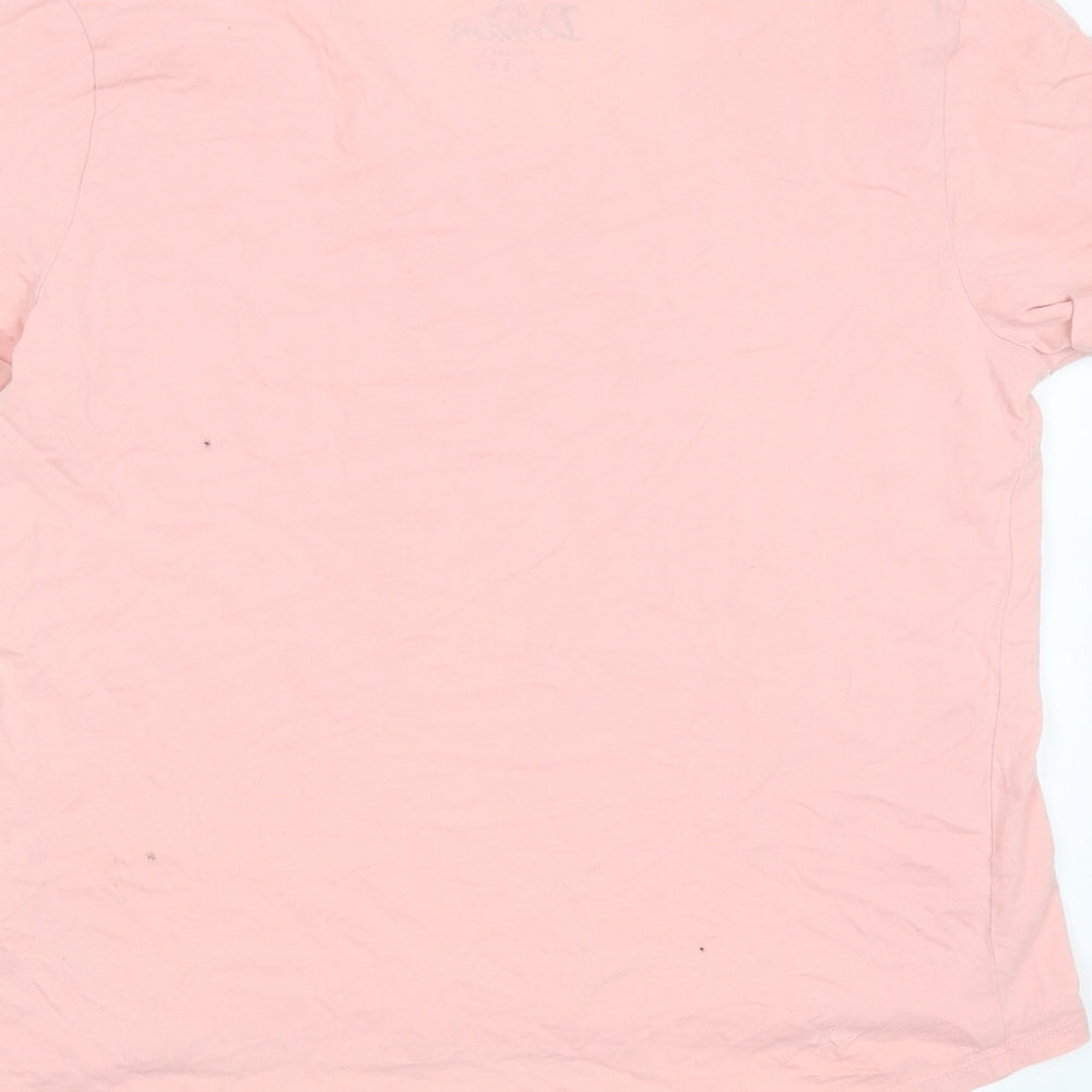 Debenhams Womens Pink Striped Cotton Top Pyjama Top Size 12 - Dreams Can Come True