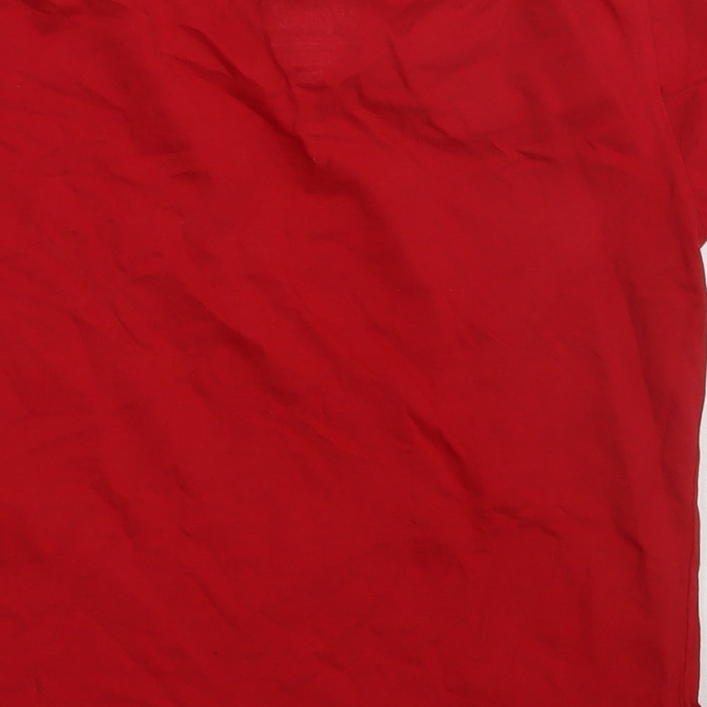 Preworn Boys Red Coir Basic T-Shirt Size 7 Years Crew Neck Pullover - my dad my hero