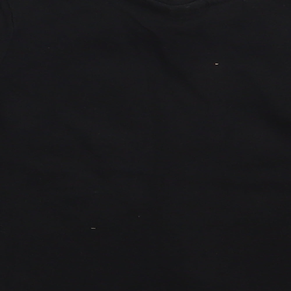 so cute Girls Black Cotton Basic T-Shirt Size 12-18 Months Crew Neck Pullover - Meet me in Paris