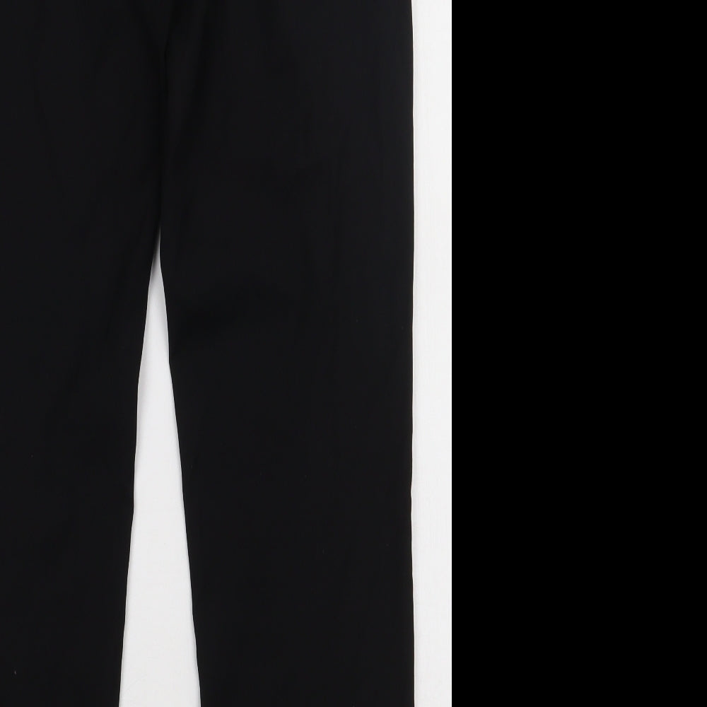 One Six Five Mens Black Polyester Trousers Size 32 L31 in Regular Button