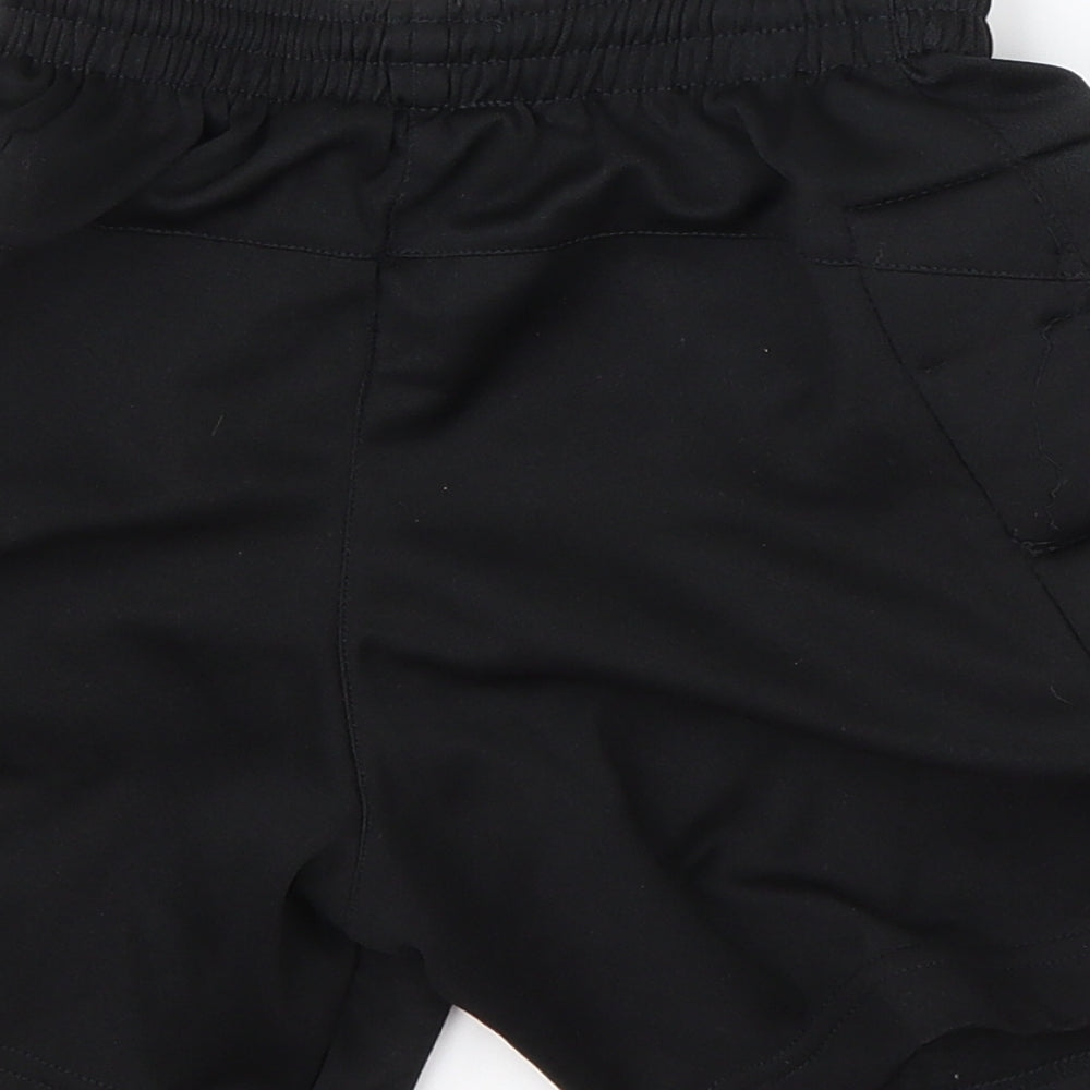 Carlotti Boys Black Polyester Sweat Shorts Size M Regular Drawstring