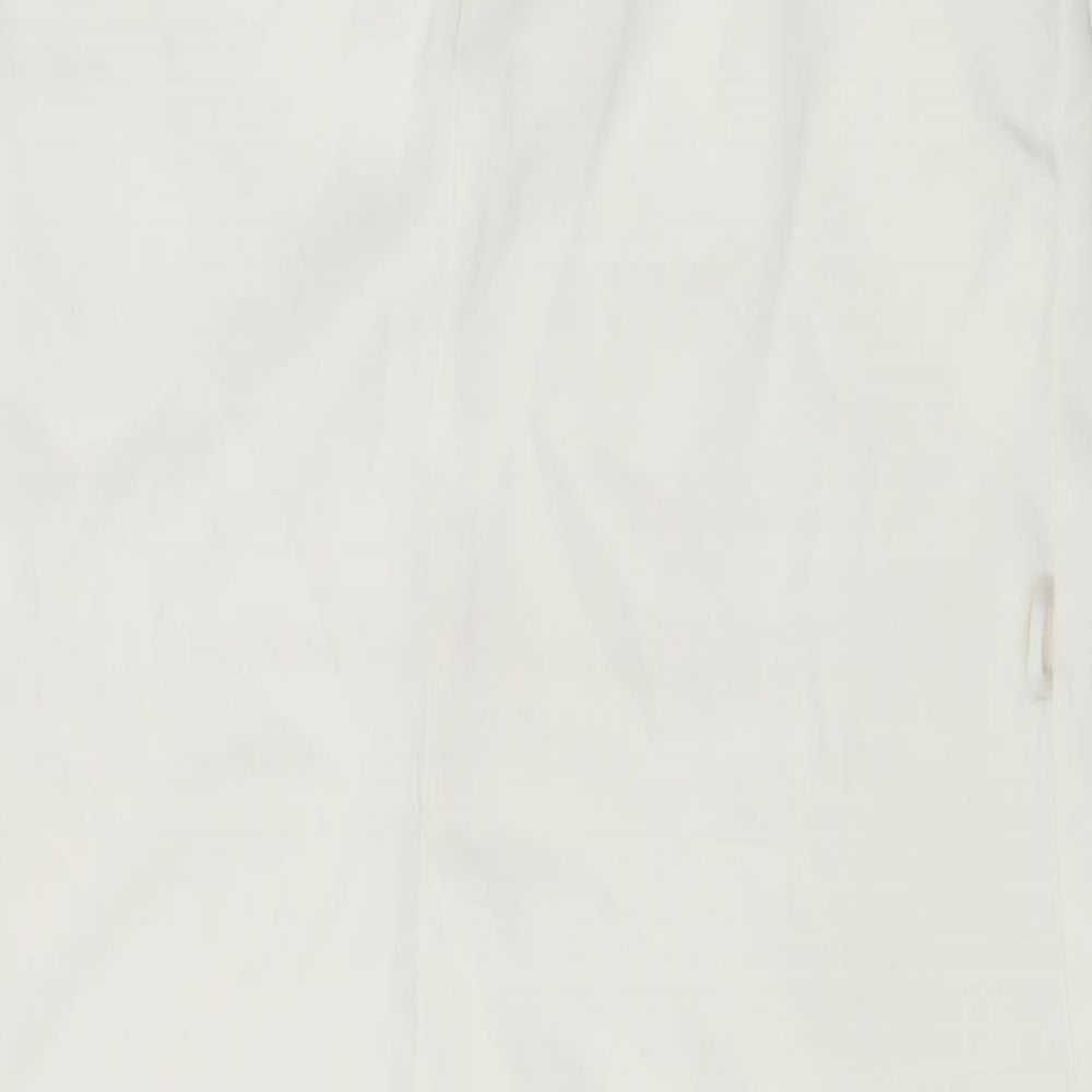 Zara Womens Ivory Polyester A-Line Size M Round Neck Pullover