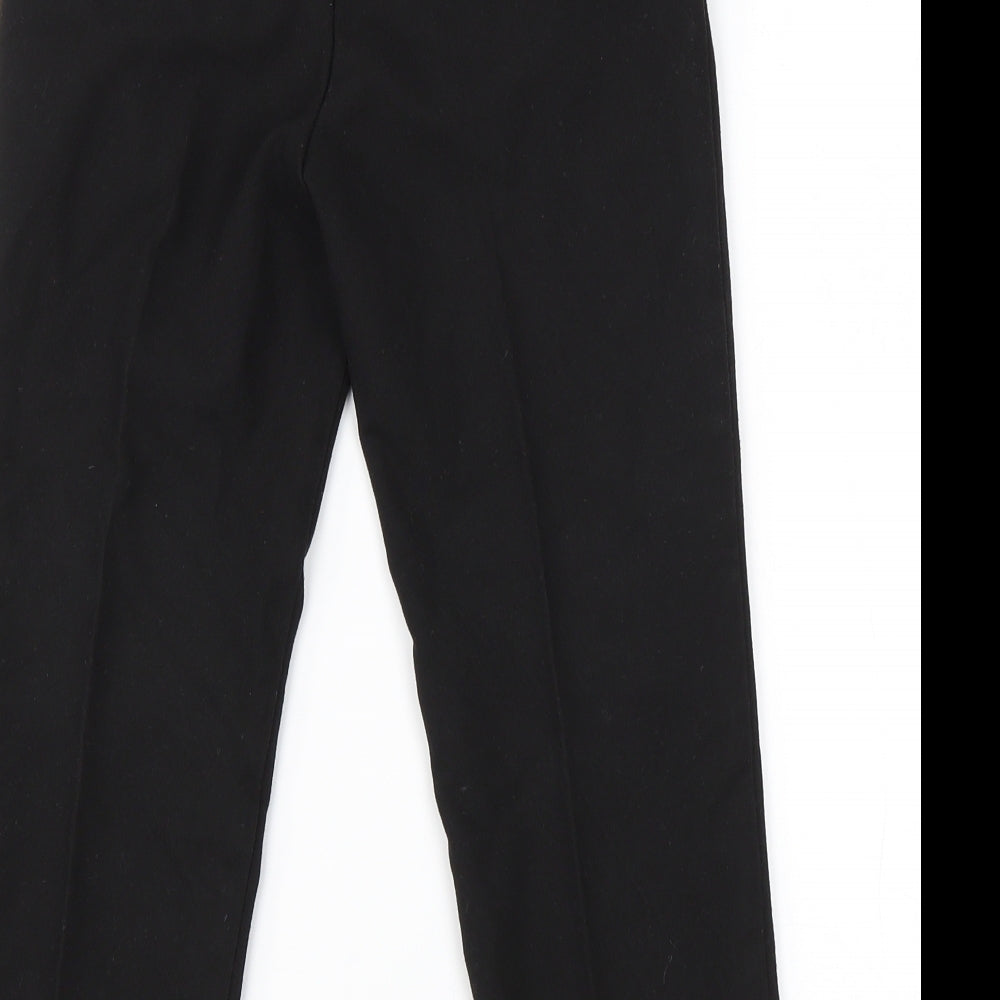 TU Boys Black Polyester Dress Pants Trousers Size 7 Years Regular Zip