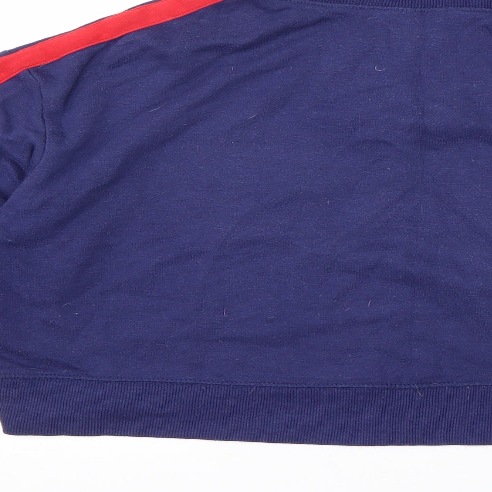 Divided by H&M Womens Blue Striped Cotton Pullover Sweatshirt Size S Pullover