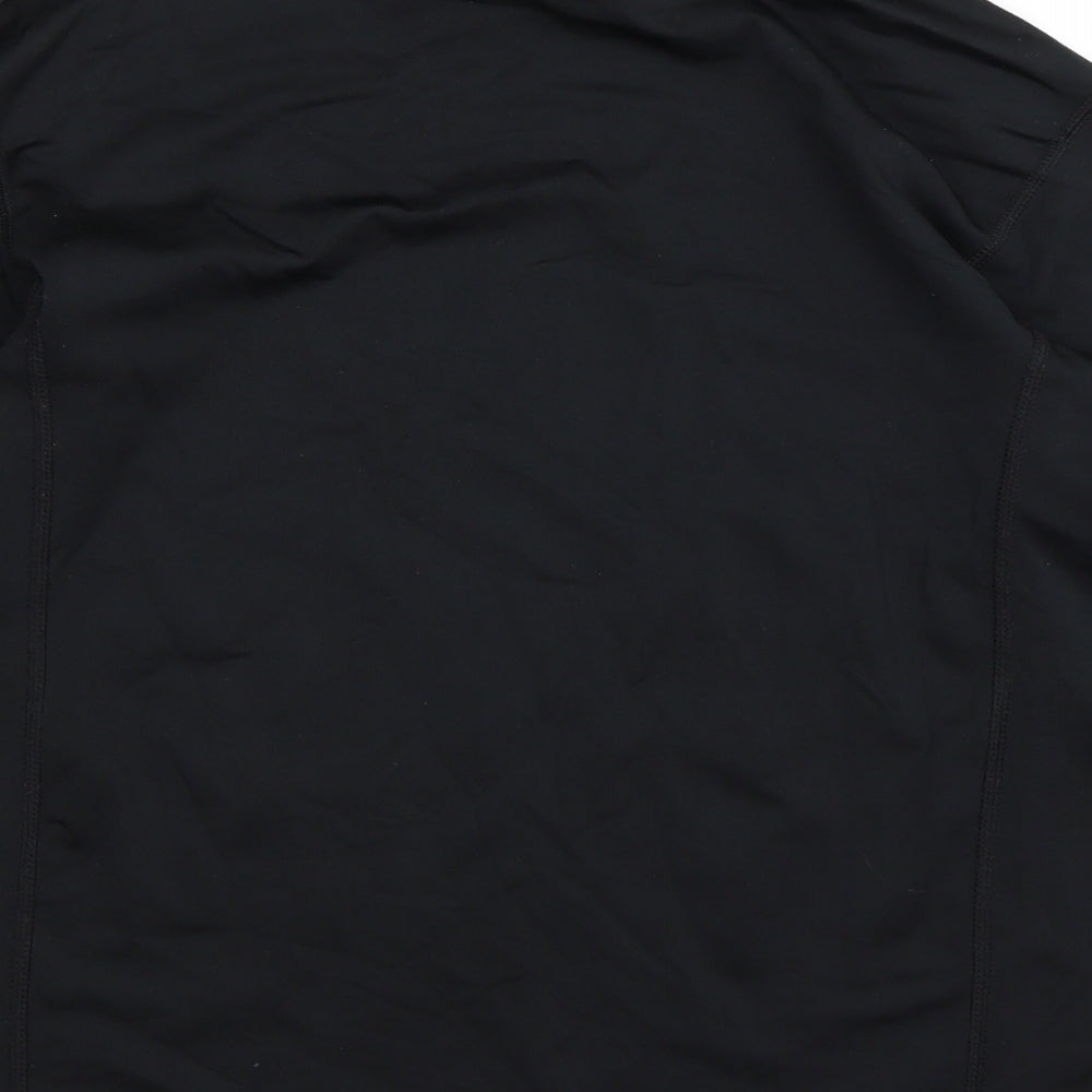 Crane Womens Black Polyester Basic T-Shirt Size 8 Round Neck