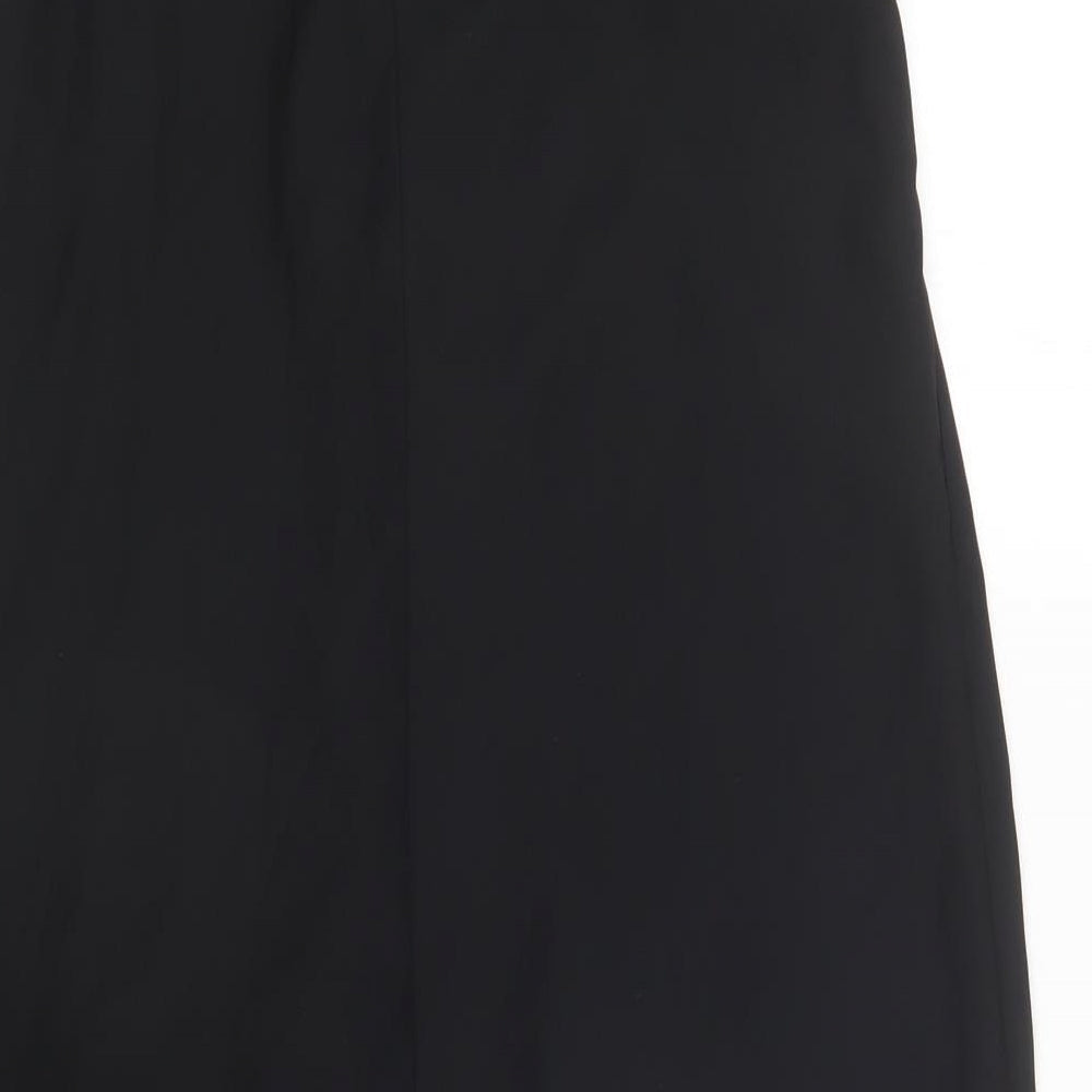 H&M Womens Black Polyester Shift Size 10 Crew Neck Magnetic - Embellished Neckline