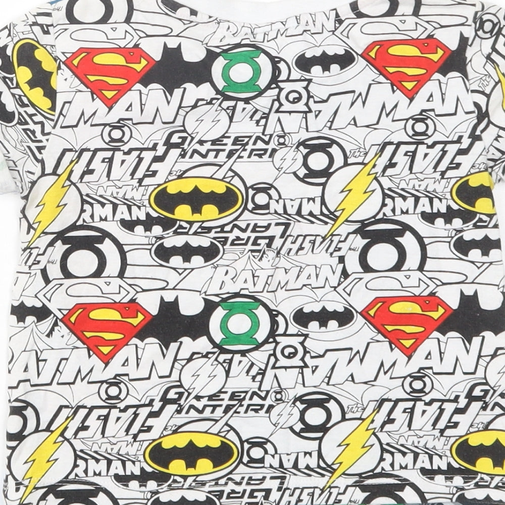 Preworn Boys Multicoloured Cotton Basic Polo Size 2-3 Years Crew Neck - Justice League