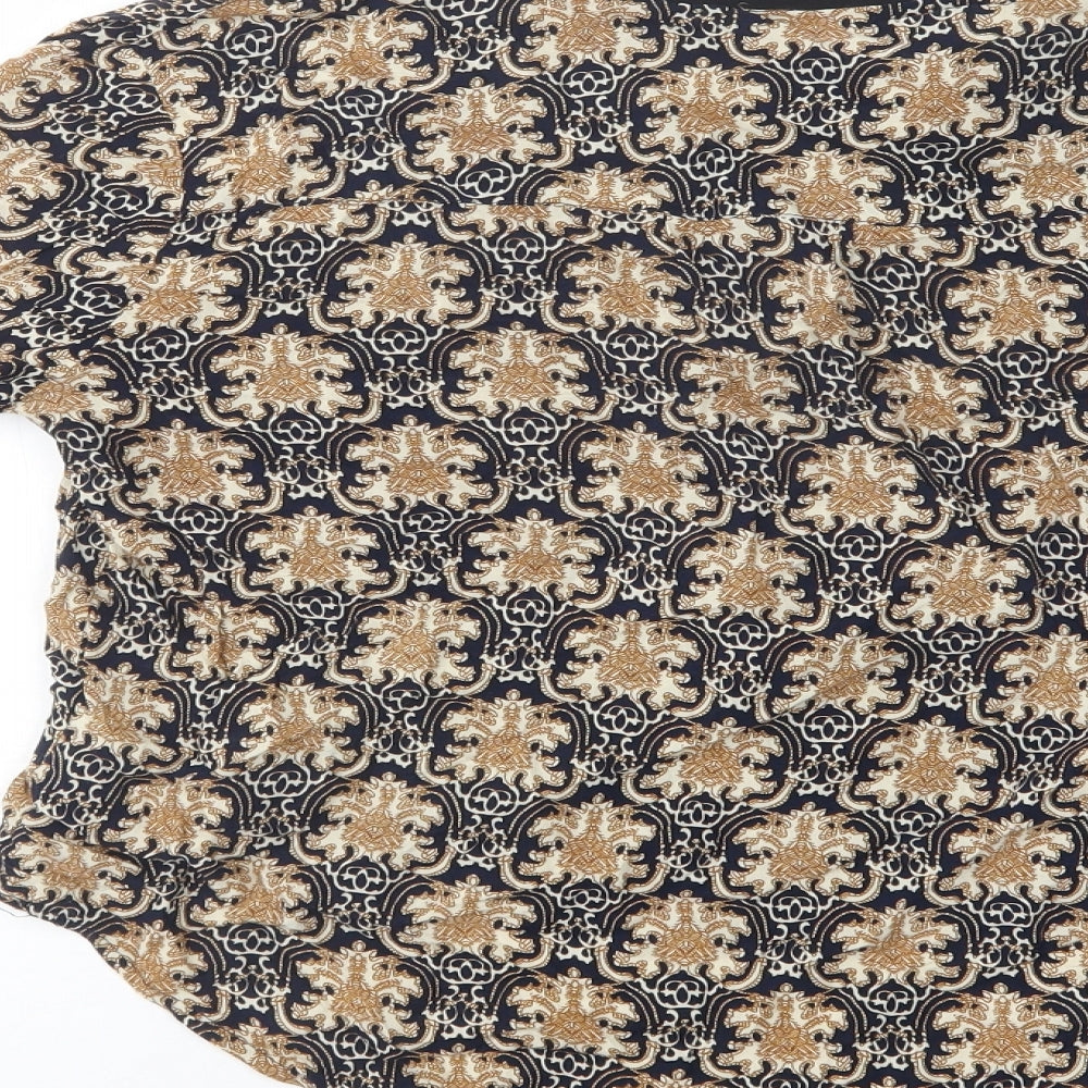 Stella Morgan Womens Multicoloured Paisley Viscose Basic Blouse Size M V-Neck
